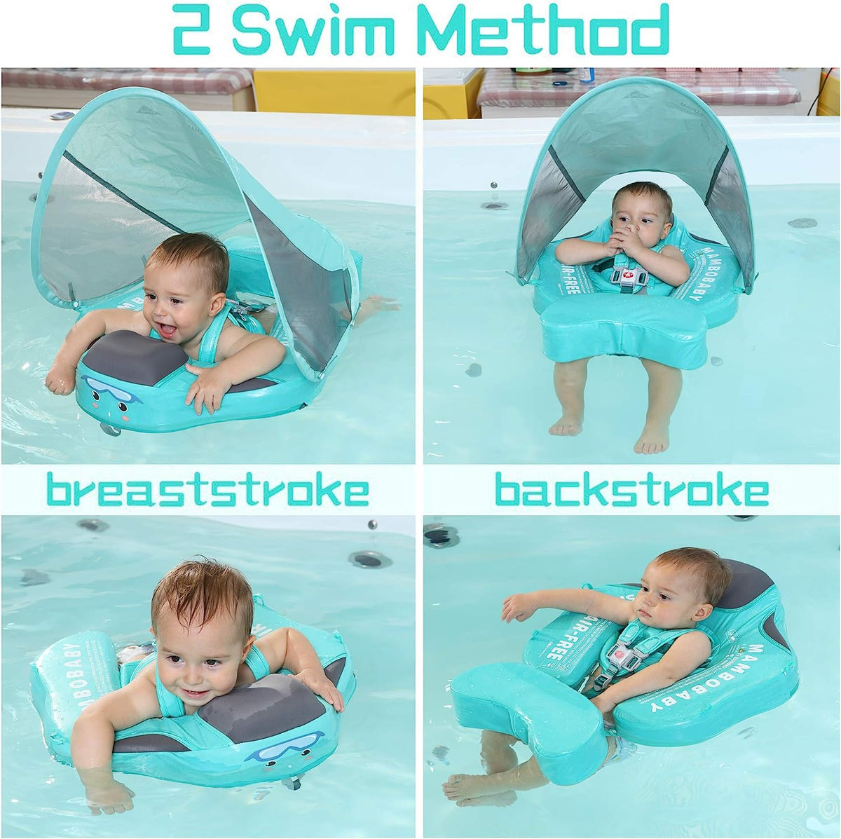 Flotteur Bébé Multicolore Sécurisé Ajustable PVC 3-24 Mois-5