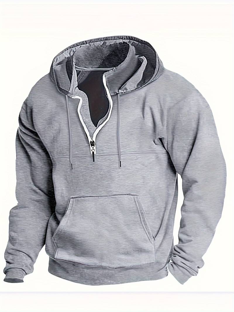 Sweat à Capuche Homme Décontracté en Coton Doux-1