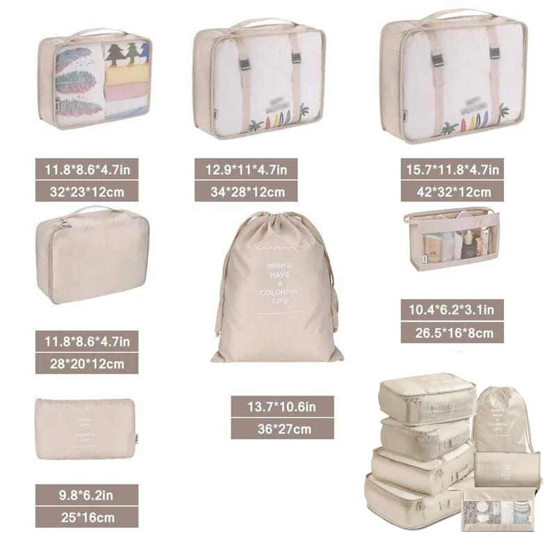 Organisateur de voyage 7 pièces