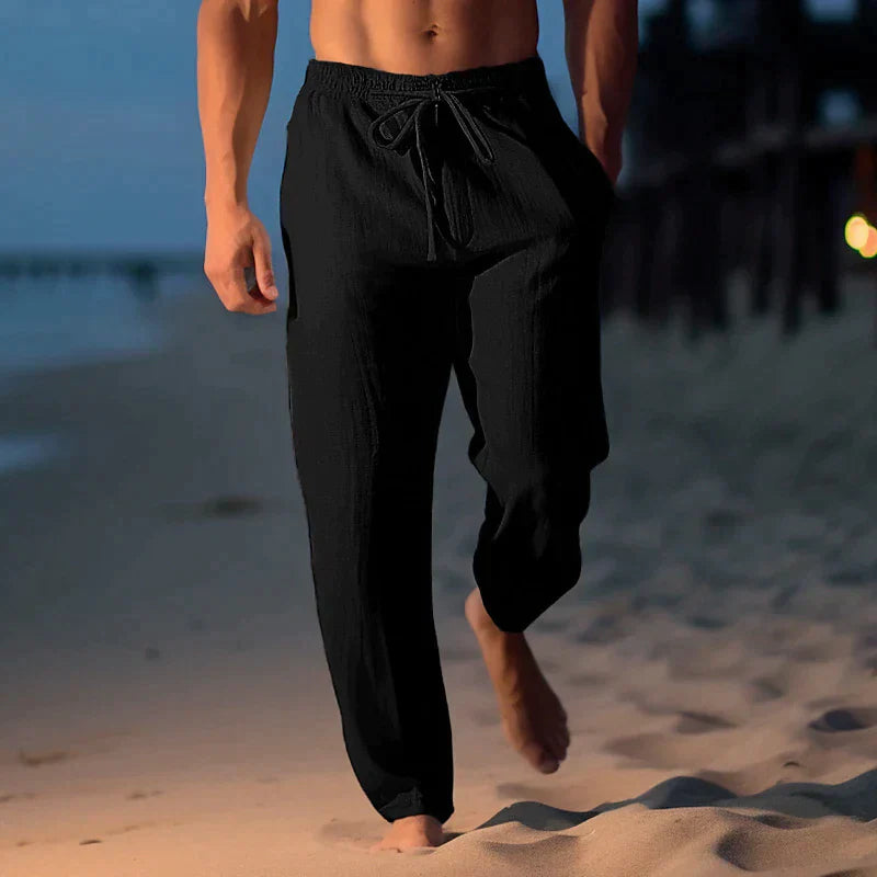 Variant image for Pantalon Homme Décontracté en Lin Respirant pour le Printemps-22