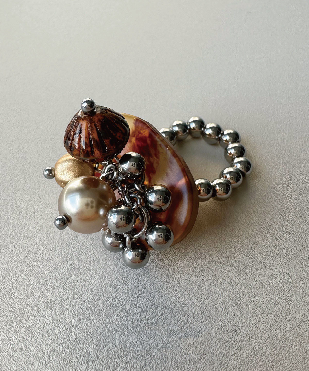 Anneaux pour femmes avec perles et pampilles 4