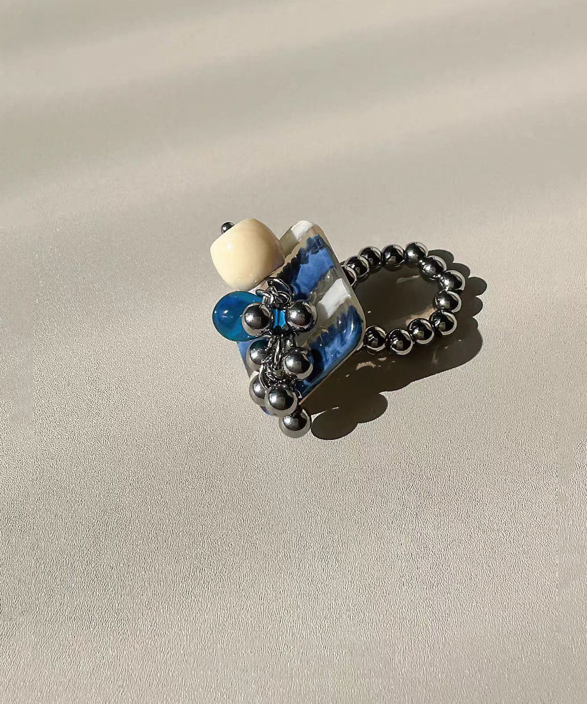Bague Femme Moderne avec Pampilles Ajustables 0