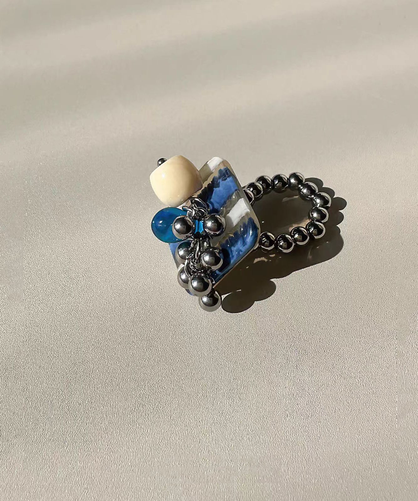 Bague Femme Moderne avec Pampilles Ajustables 0