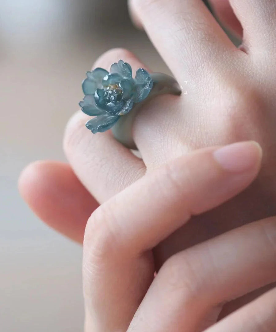 Bague Femme Motif Lotus Unique 1