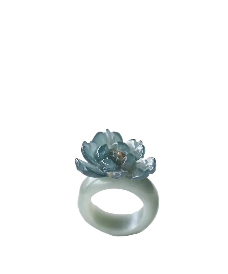 Bague Femme Motif Lotus Unique 4