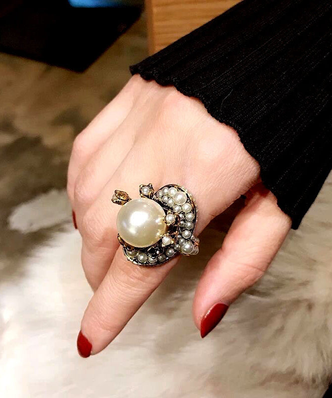 Bagues Femme Style Floral avec Perles 0