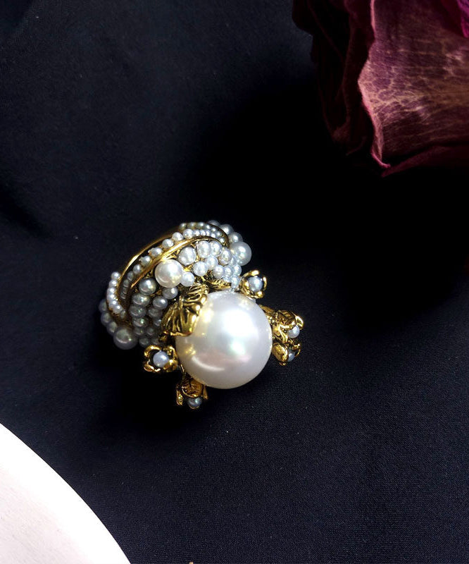 Bagues Femme Style Floral avec Perles 3