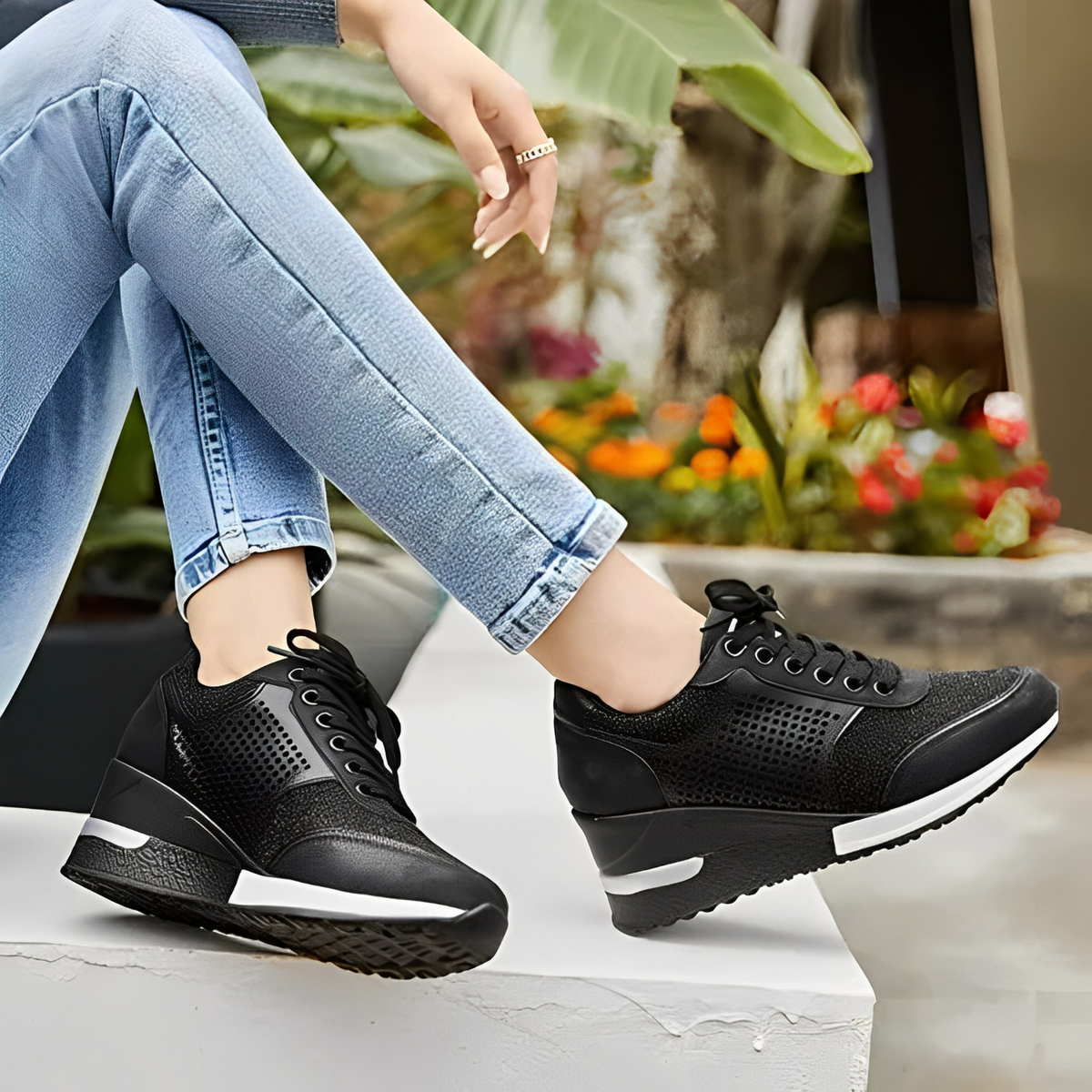 Baskets Compensées Fantaisie pour Femmes 2