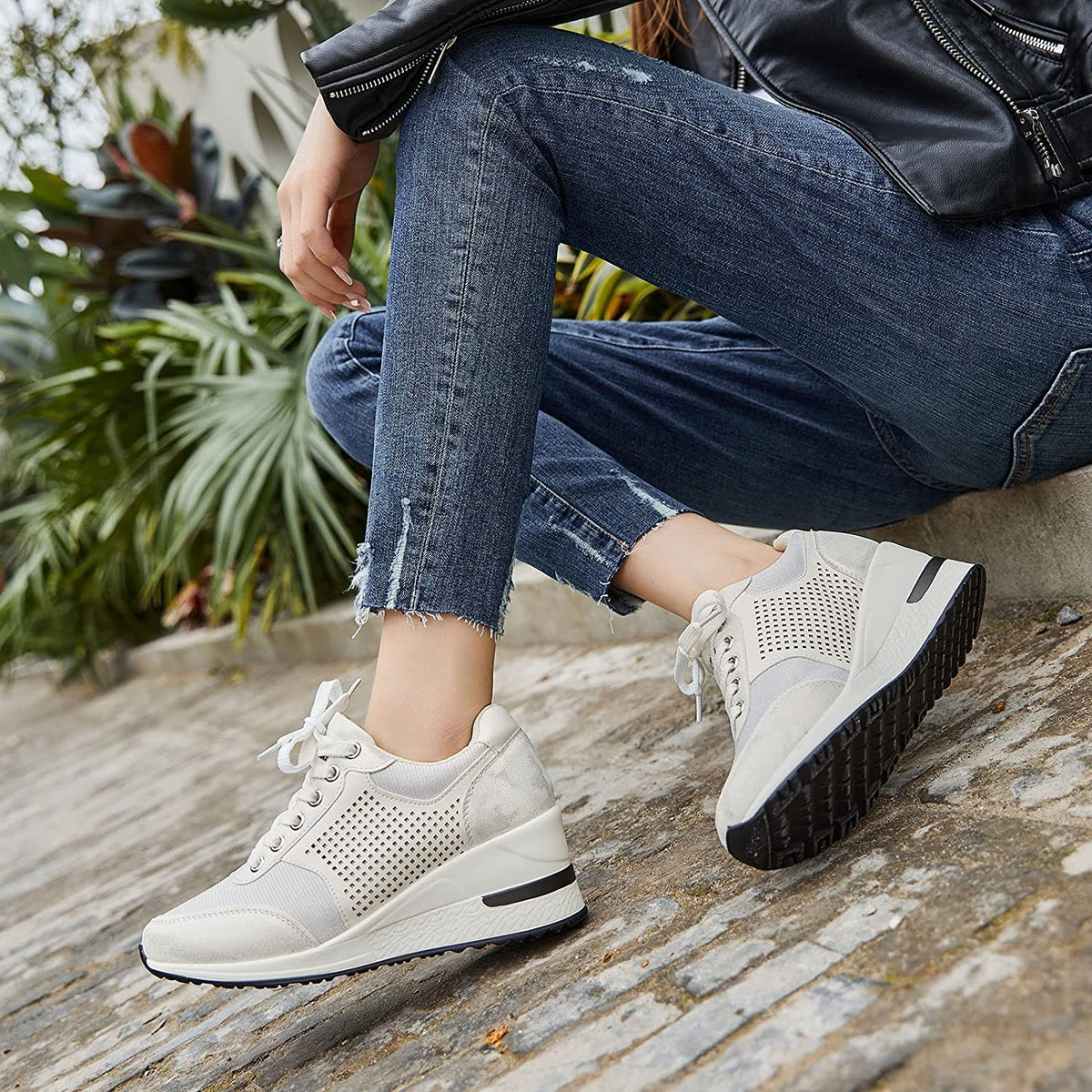 Baskets Compensées Fantaisie pour Femmes 3