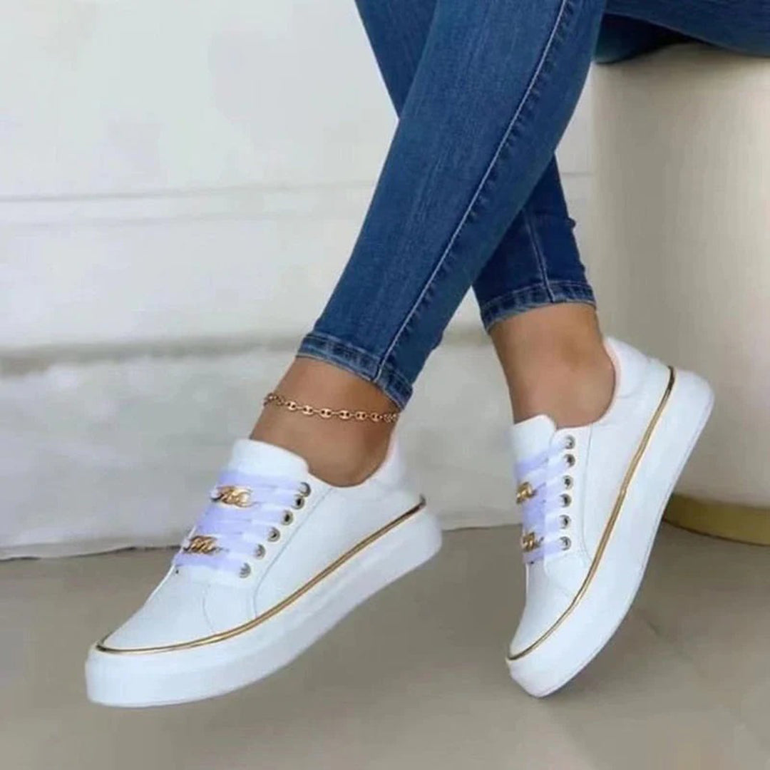 Baskets Femme Chic avec Accent Doré 0