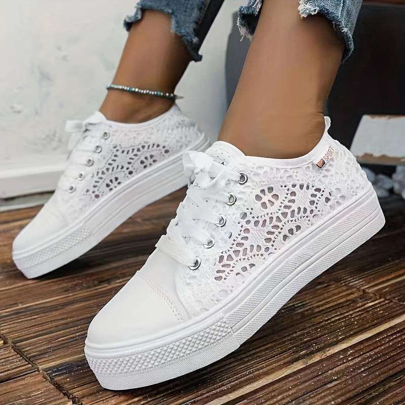 Baskets Femme Chic en Dentelle Décontractées 3
