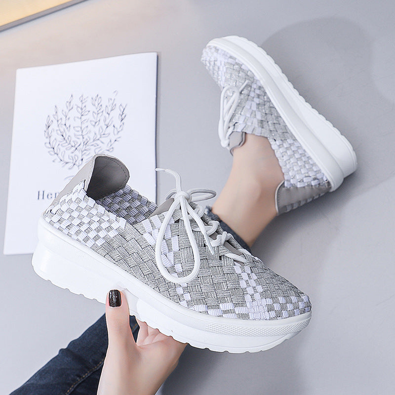 Baskets Femme Confortables au Design Tressé 8
