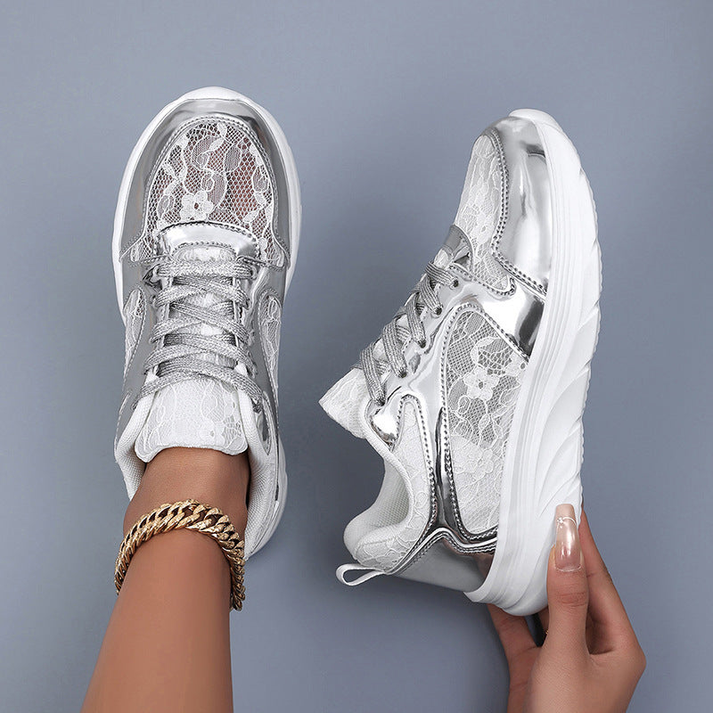 Baskets Femme Design Brillant Confortables et Tendance 4