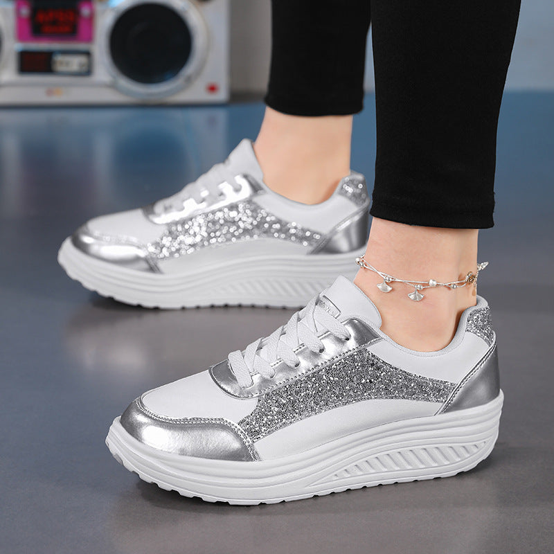 Baskets Femme Scintillantes Confortables Style Moderne 5