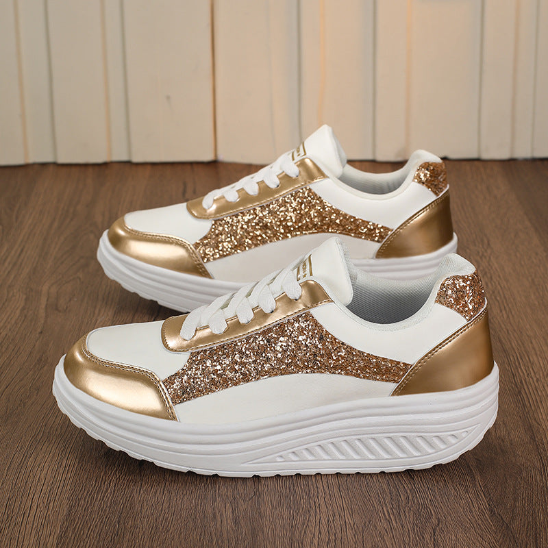 Baskets Femme Scintillantes Confortables Style Moderne 6