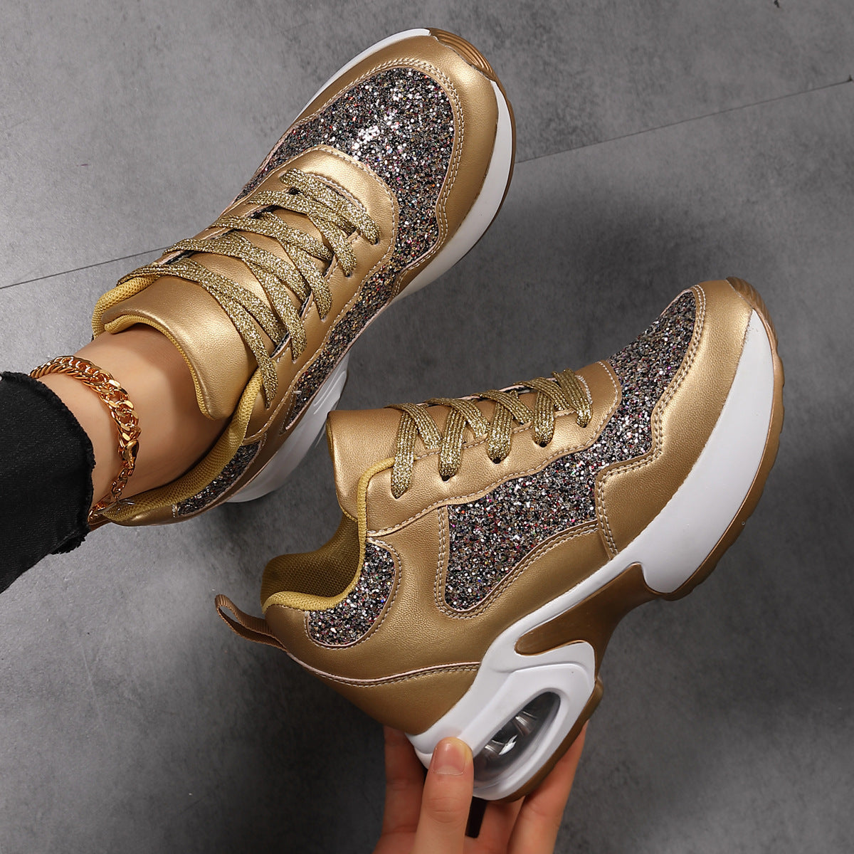 Baskets Femme Scintillantes Modernes 0