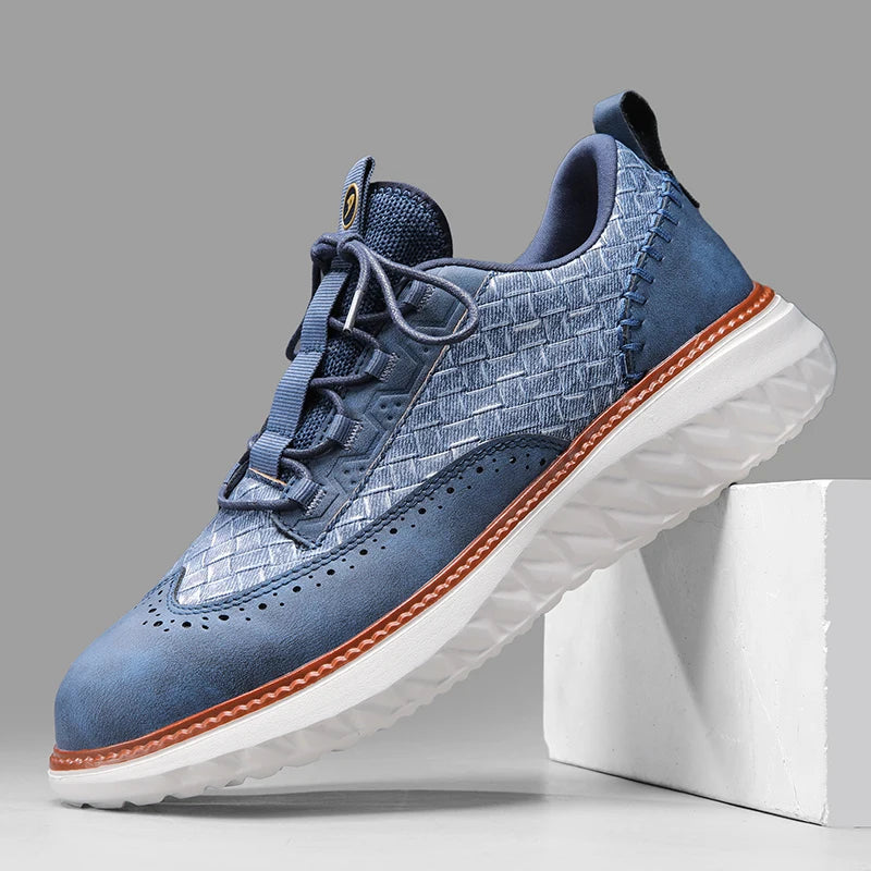 Baskets Pour Hommes Patchwork Tissé Sportif 0