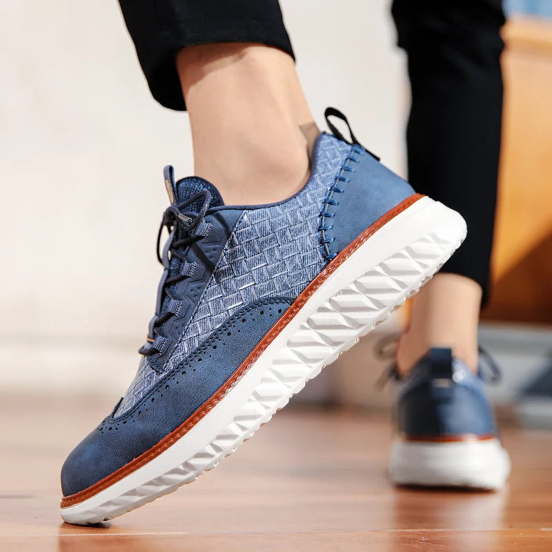 Baskets Pour Hommes Patchwork Tissé Sportif 1