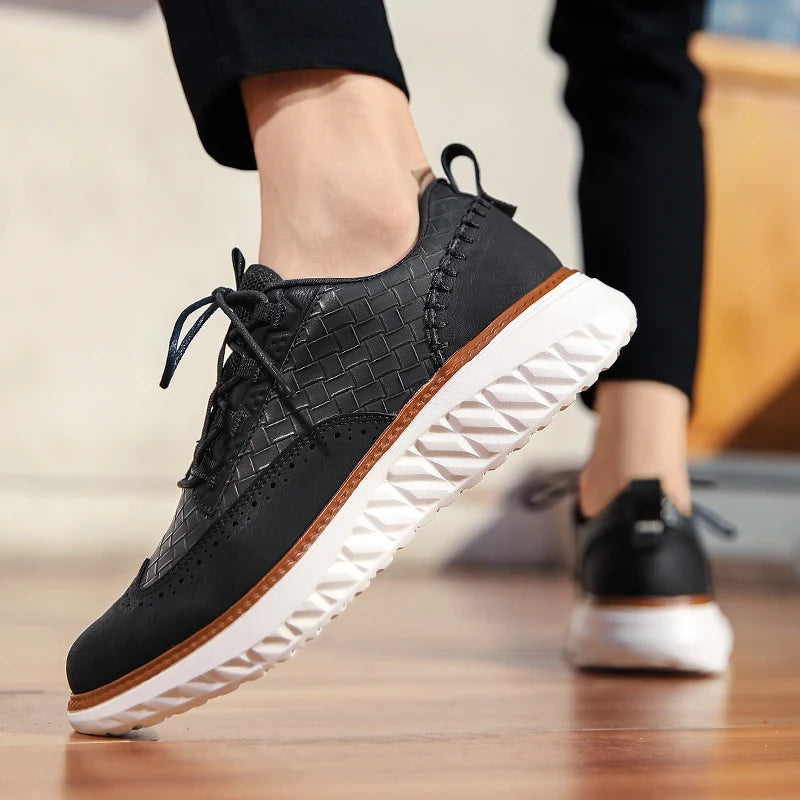 Baskets Pour Hommes Patchwork Tissé Sportif 3