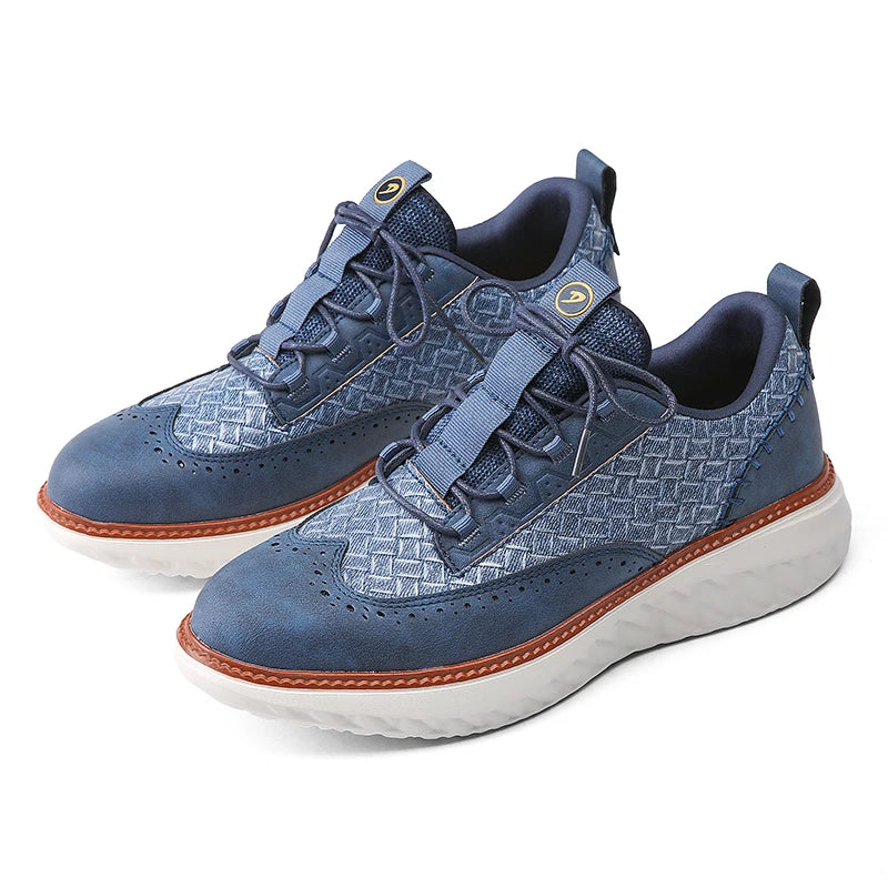 Baskets Pour Hommes Patchwork Tissé Sportif 7