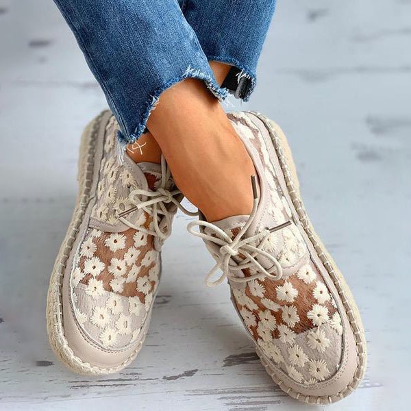 Baskets brodées pour femmes au style unique 1