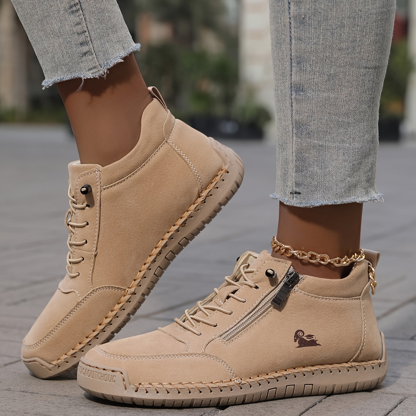 Baskets de Marche Zippées pour Femmes Printemps 9