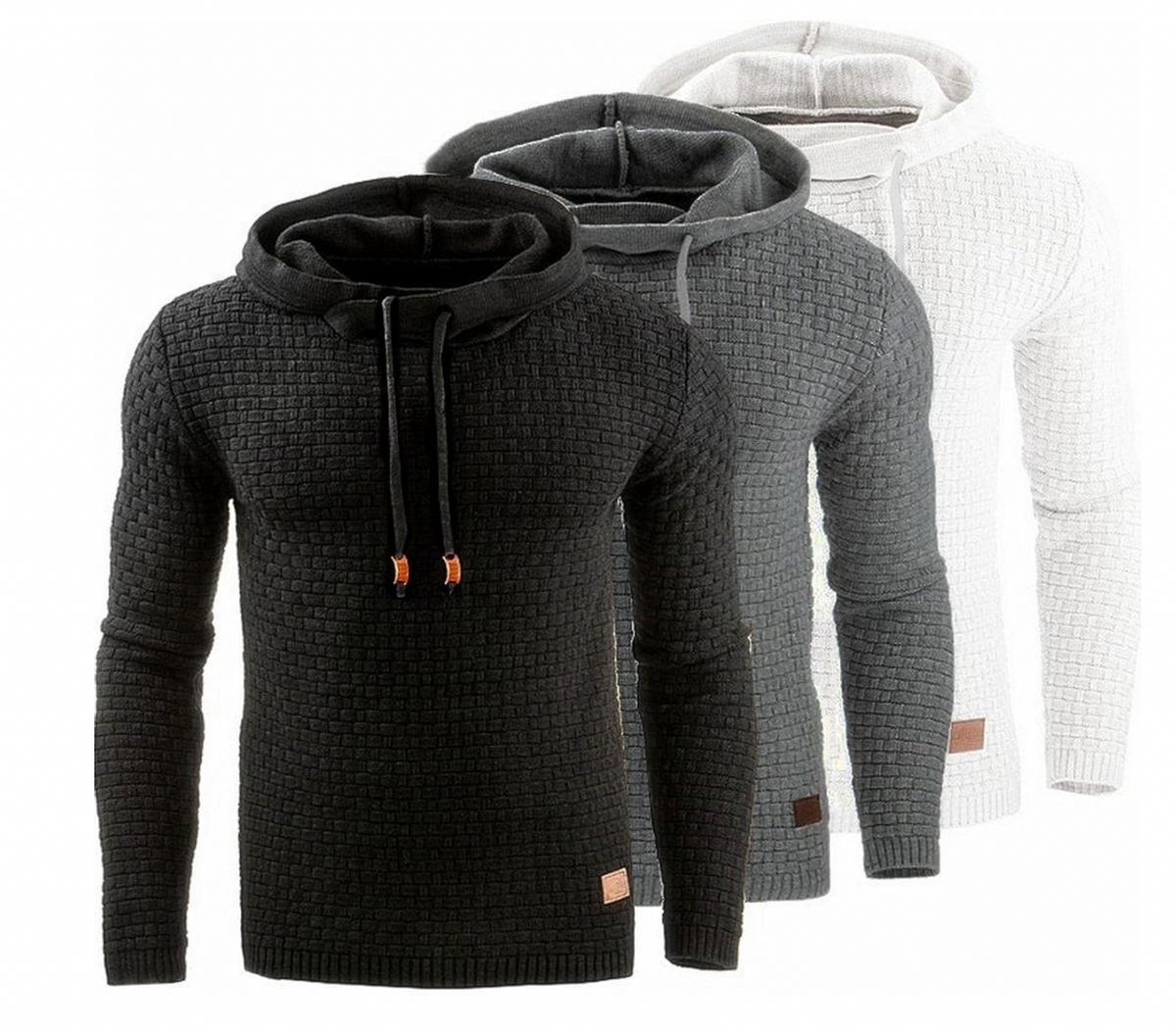 Sweat à Capuche Homme Confortable en Coton Mélangé-1