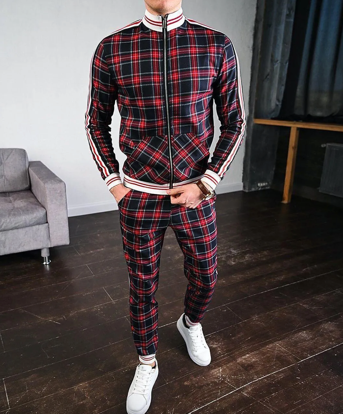 Vêtements Pour Hommes Ensemble Masculin Décontracté Polyester Coupe Moderne 3