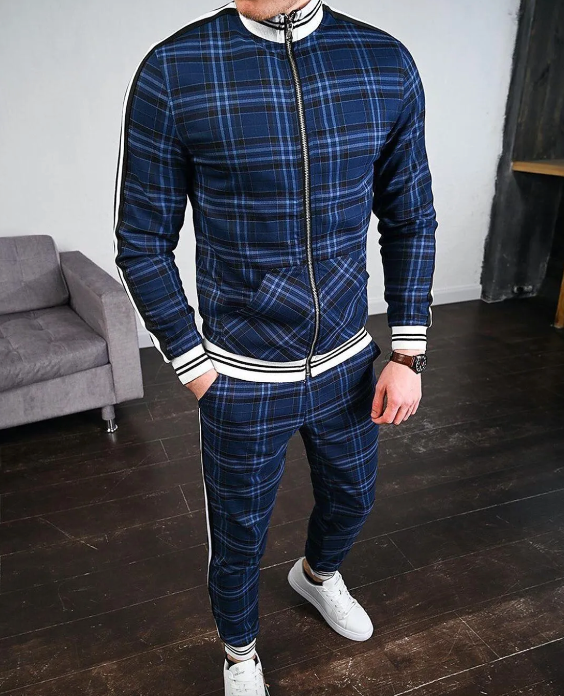 Vêtements Pour Hommes Ensemble Masculin Décontracté Polyester Coupe Moderne 2
