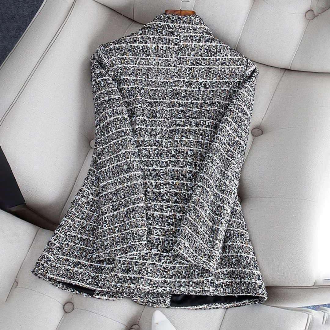 Blazer Femme Chic Ajusté avec Revers Cranté 3