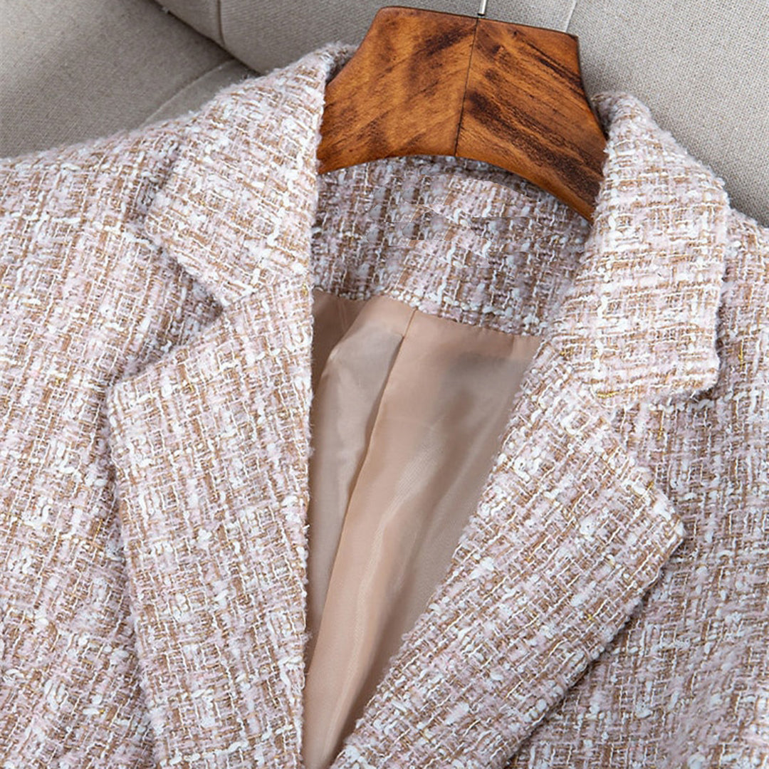 Blazer Femme Chic Ajusté avec Revers Cranté 4