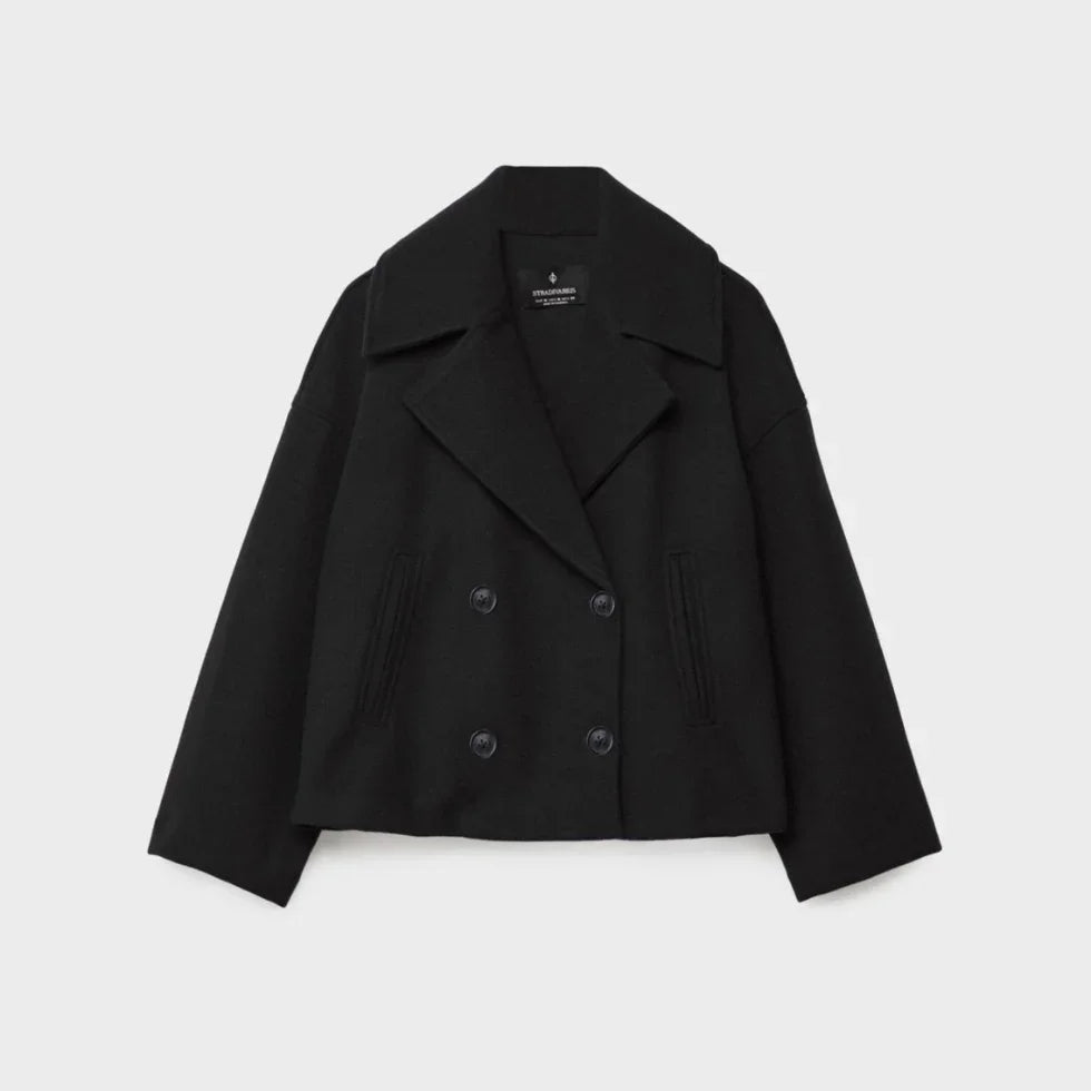 Blazer Femme Court à Double Boutonnage Chic 9