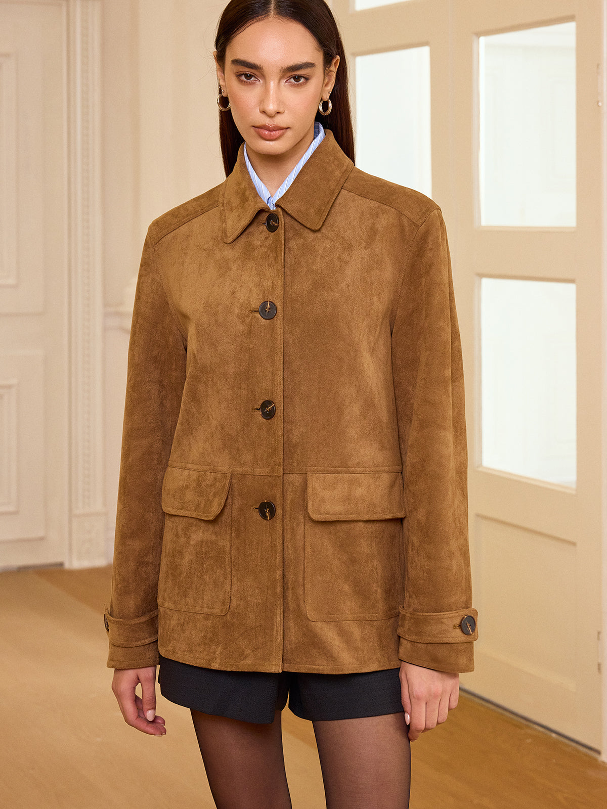 Blazer Femme à Col Boutonné 5