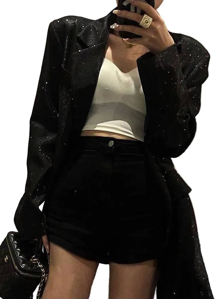 Blazer Femme à Sequins Scintillants 4