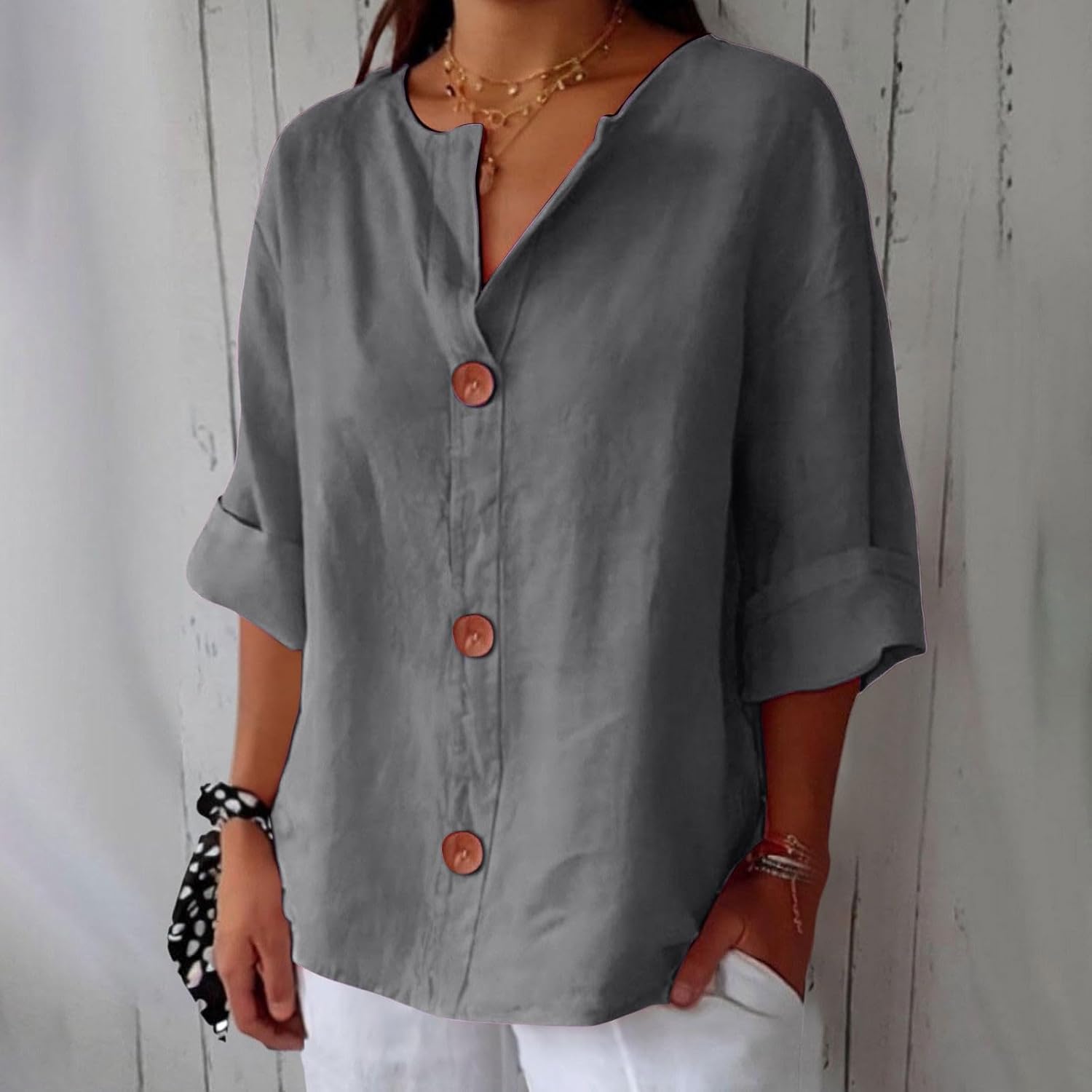 Blouse Décontractée Femme Printemps Été 3