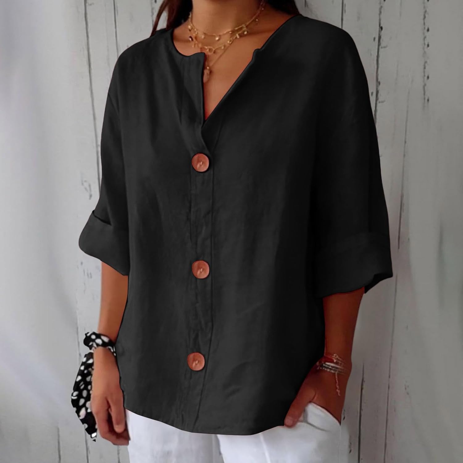 Blouse Décontractée Femme Printemps Été 9