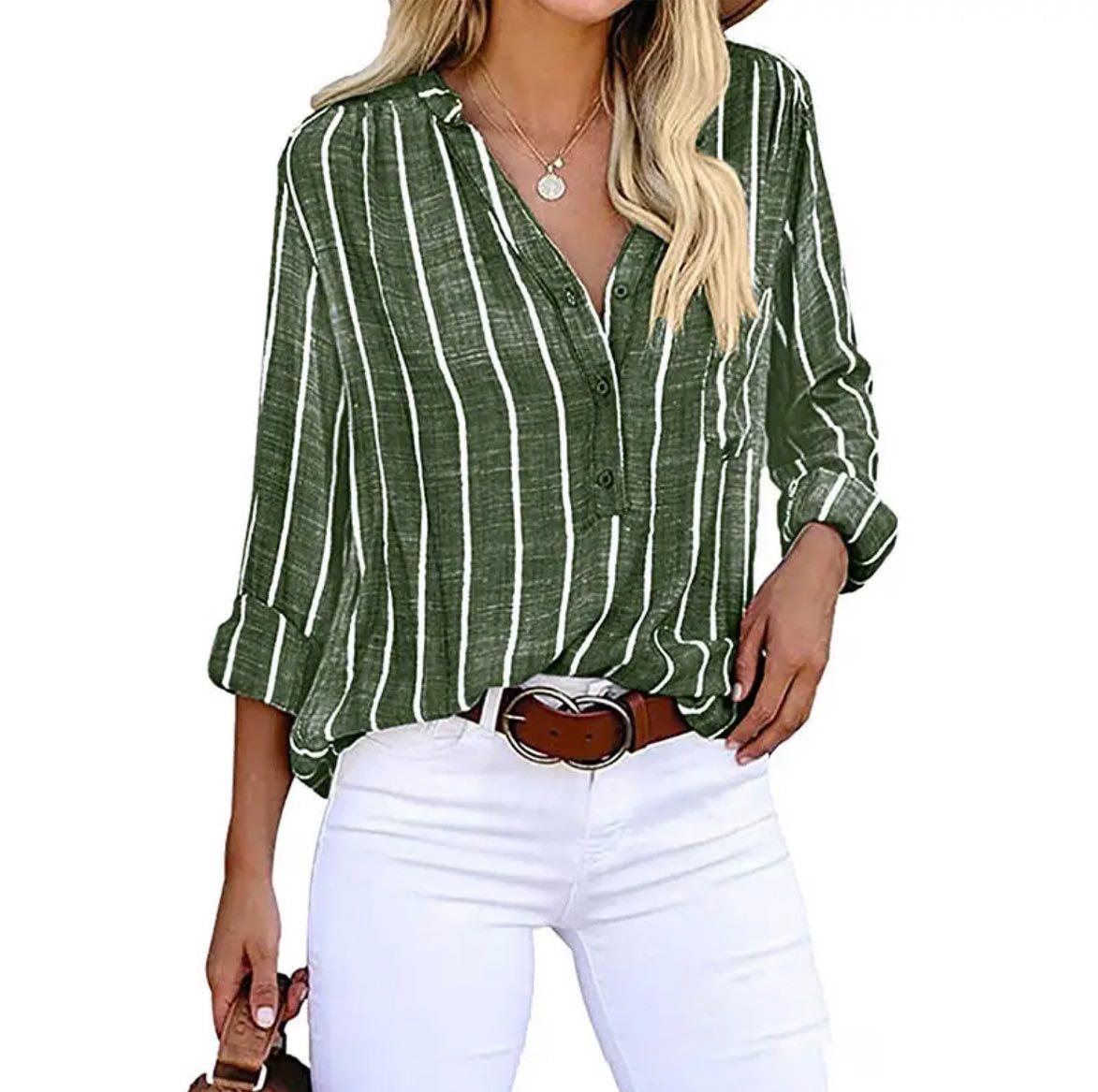 Blouse Décontractée à Rayures pour Femmes 3