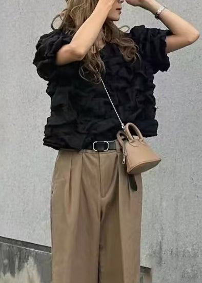 Blouse Femme Bohème Manches Bouffantes Chic 2