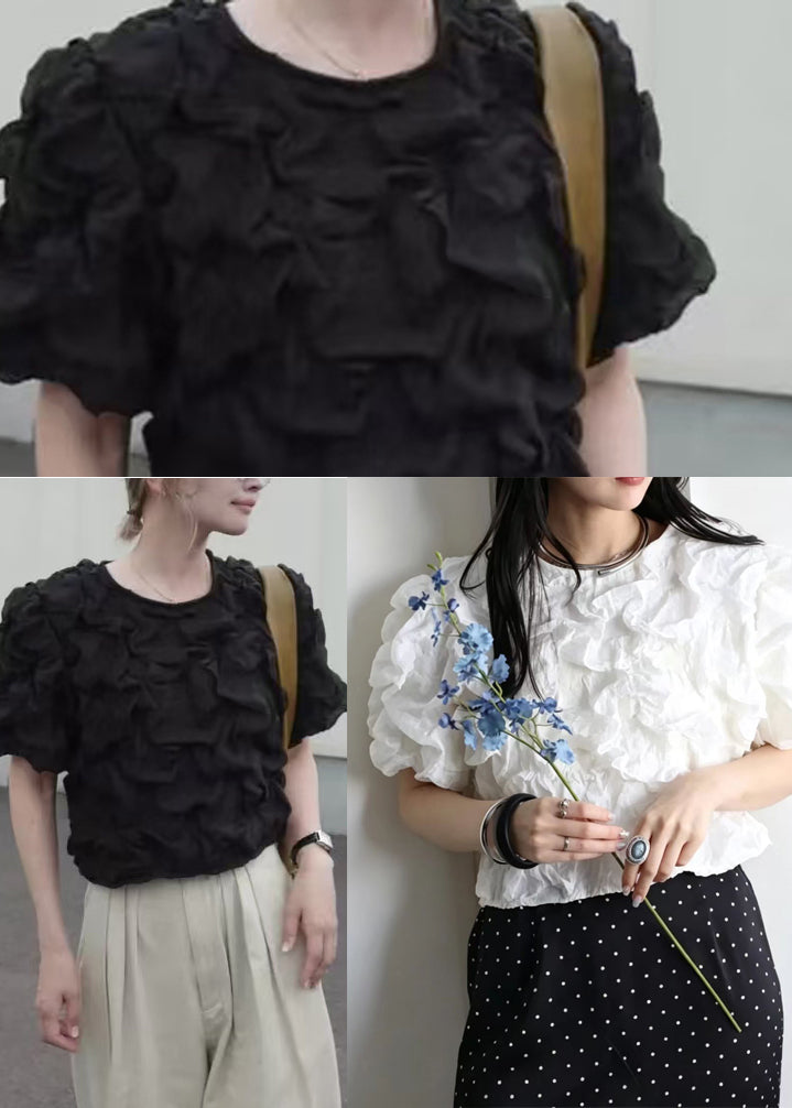 Blouse Femme Bohème Manches Bouffantes Chic 4