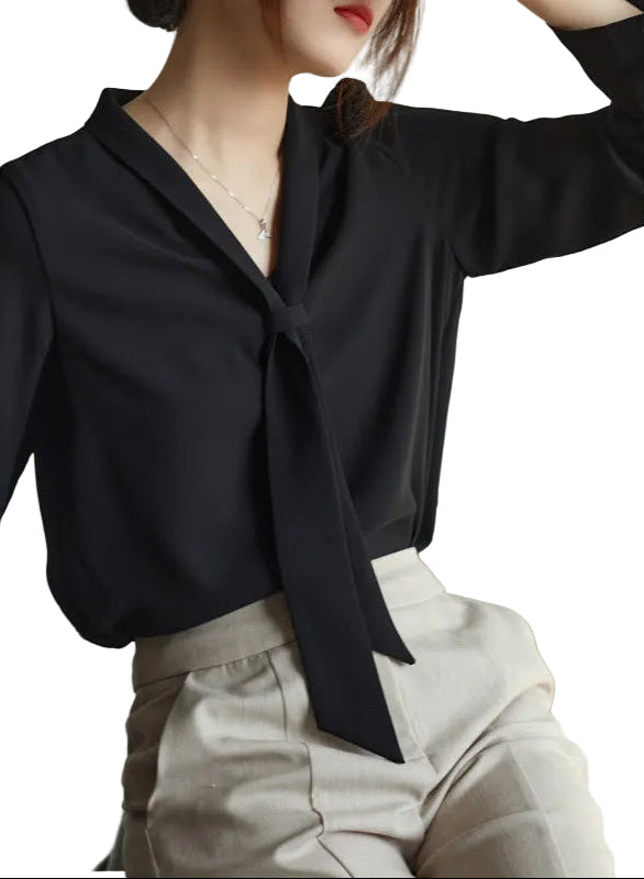 Blouse Femme Chic à Nœud Papillon Élégante 6