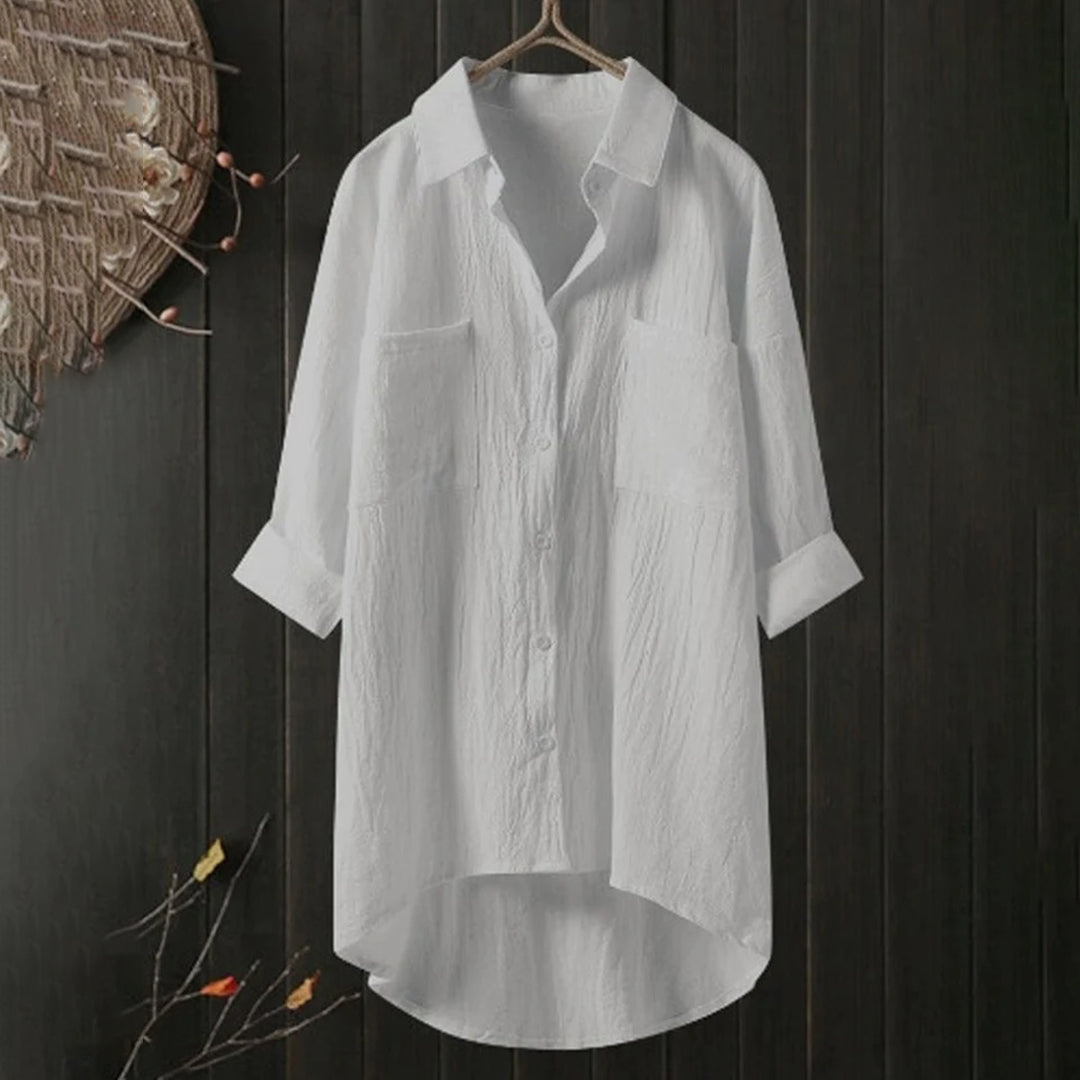 Blouse Femme Longue Oversize Manches Longues Tissu Doux 3