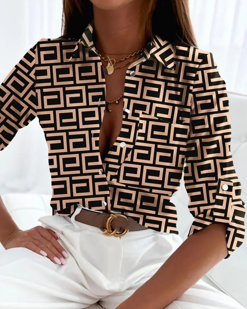 Blouse Femme Rayée Classique Coupe Cintrée 2