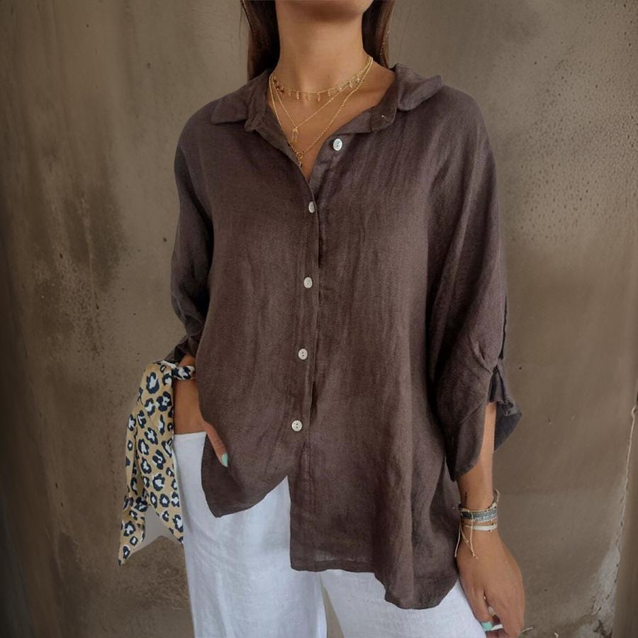 Blouse Femme en Coton Mélangé Classique 4