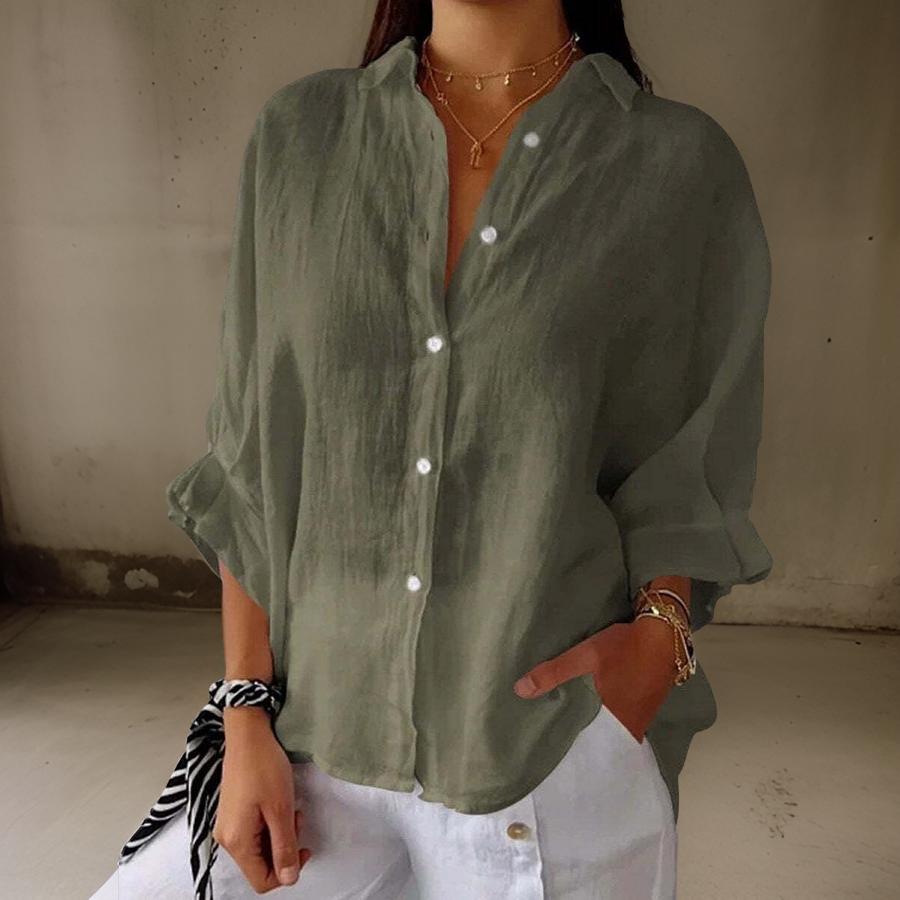 Blouse Femme en Coton Mélangé Classique 7