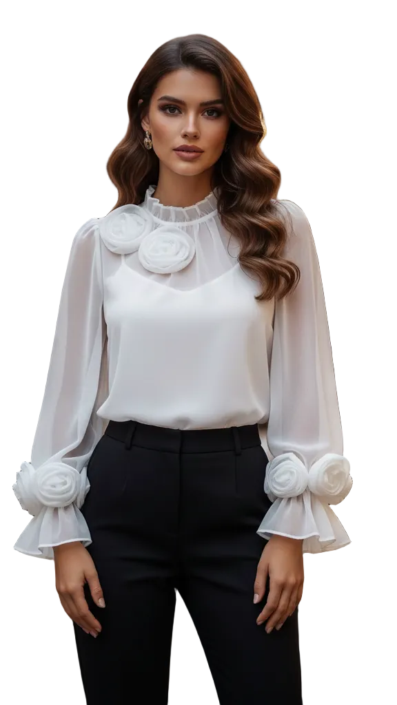 Blouse Printanière Femme Chic 0