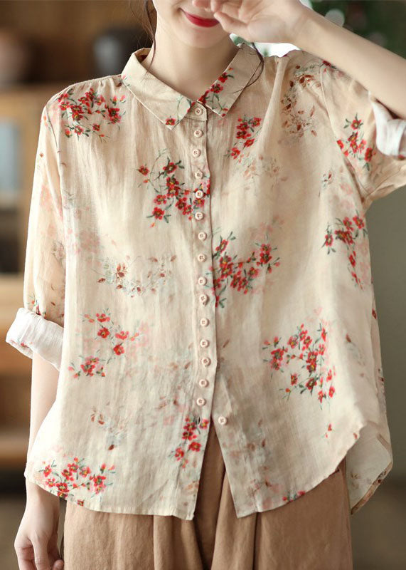 Blouse en Coton à Col Peter Pan pour Femmes 1