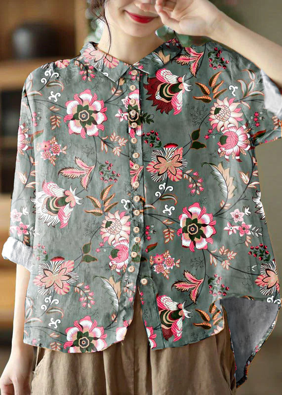 Blouse en Coton à Col Peter Pan pour Femmes 7