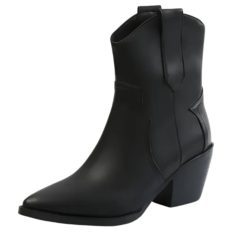 Bottes Cowboy Courtes Femme Style Western Similicuir 0