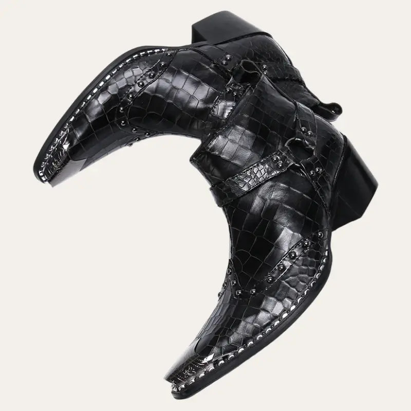 Bottes Cowboy pour Hommes en Cuir avec Détails Uniques 1