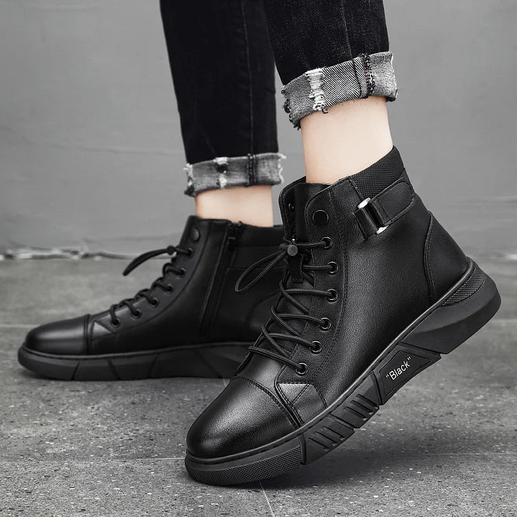 Bottes Cuir Femme Montantes Design Confortable 3